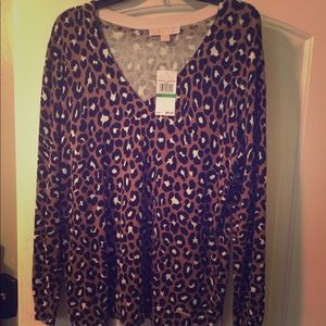 MK KORS. Leopard light weight sweater brand new.